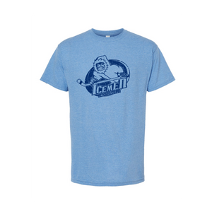 Jacksonville Icemen Light Blue Heather Soft Touch Faded Logo T-Shirt