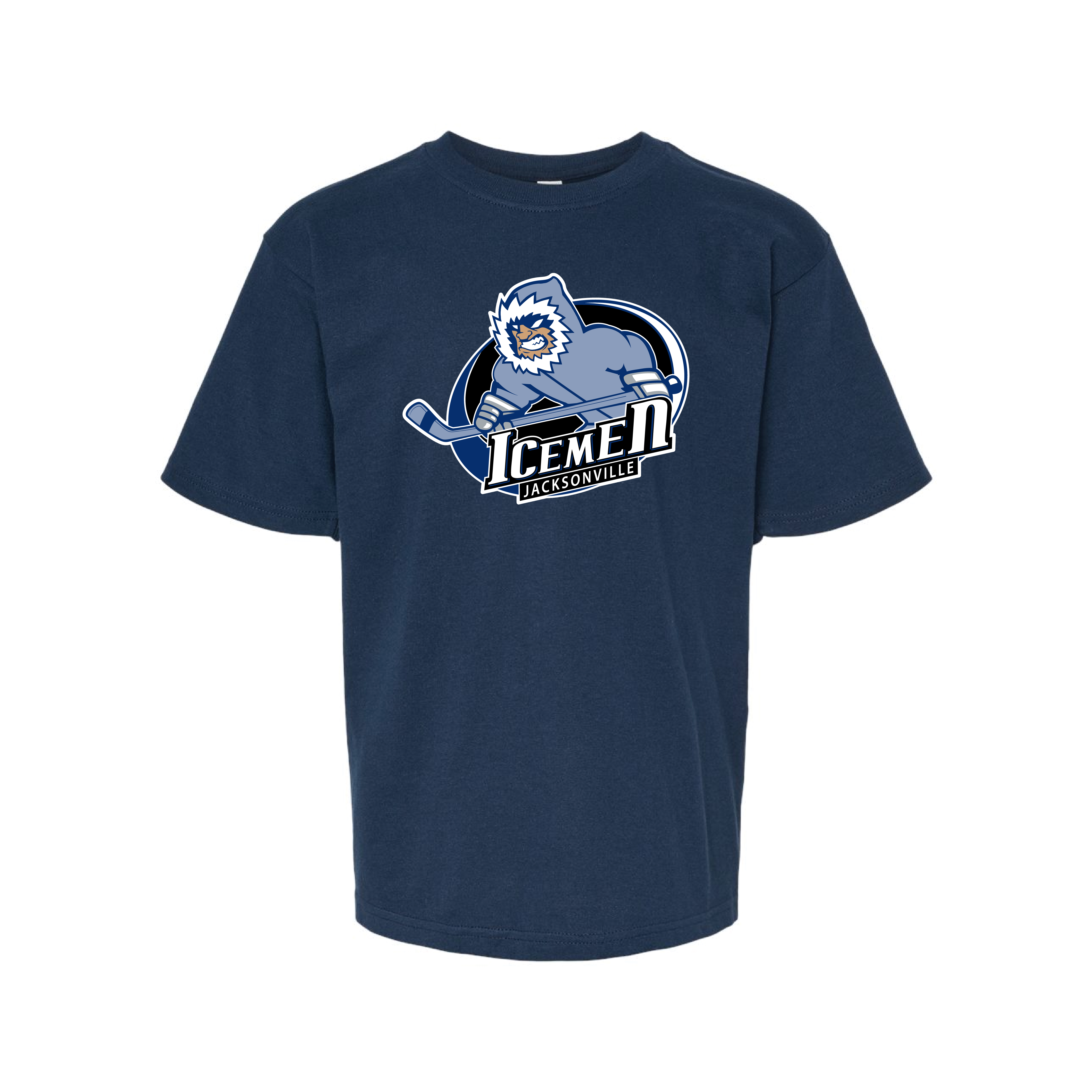 Jacksonville Icemen Youth Deep Navy Primary Logo Soft Touch T-Shirt