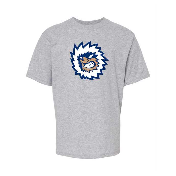 Jacksonville Icemen Youth Athletic Grey Secondary Logo Soft Touch T-Shirt
