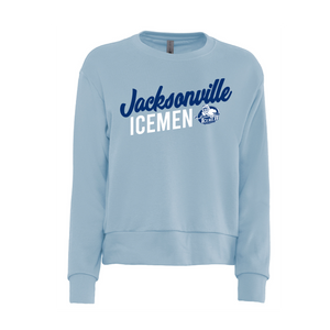 Jacksonville Icemen Women's Stonewash Denim Laguna Sueded Sweatshirt