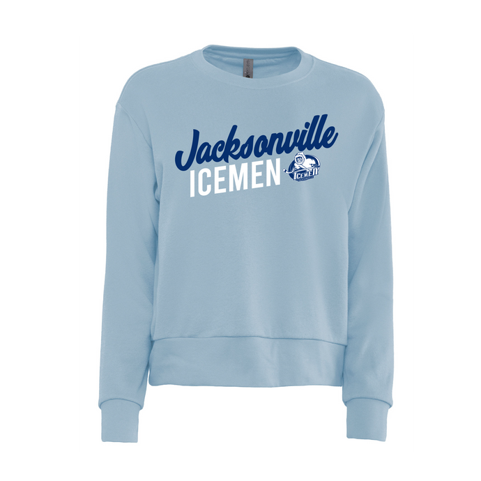 Jacksonville Icemen Women's Stonewash Denim Laguna Sueded Sweatshirt