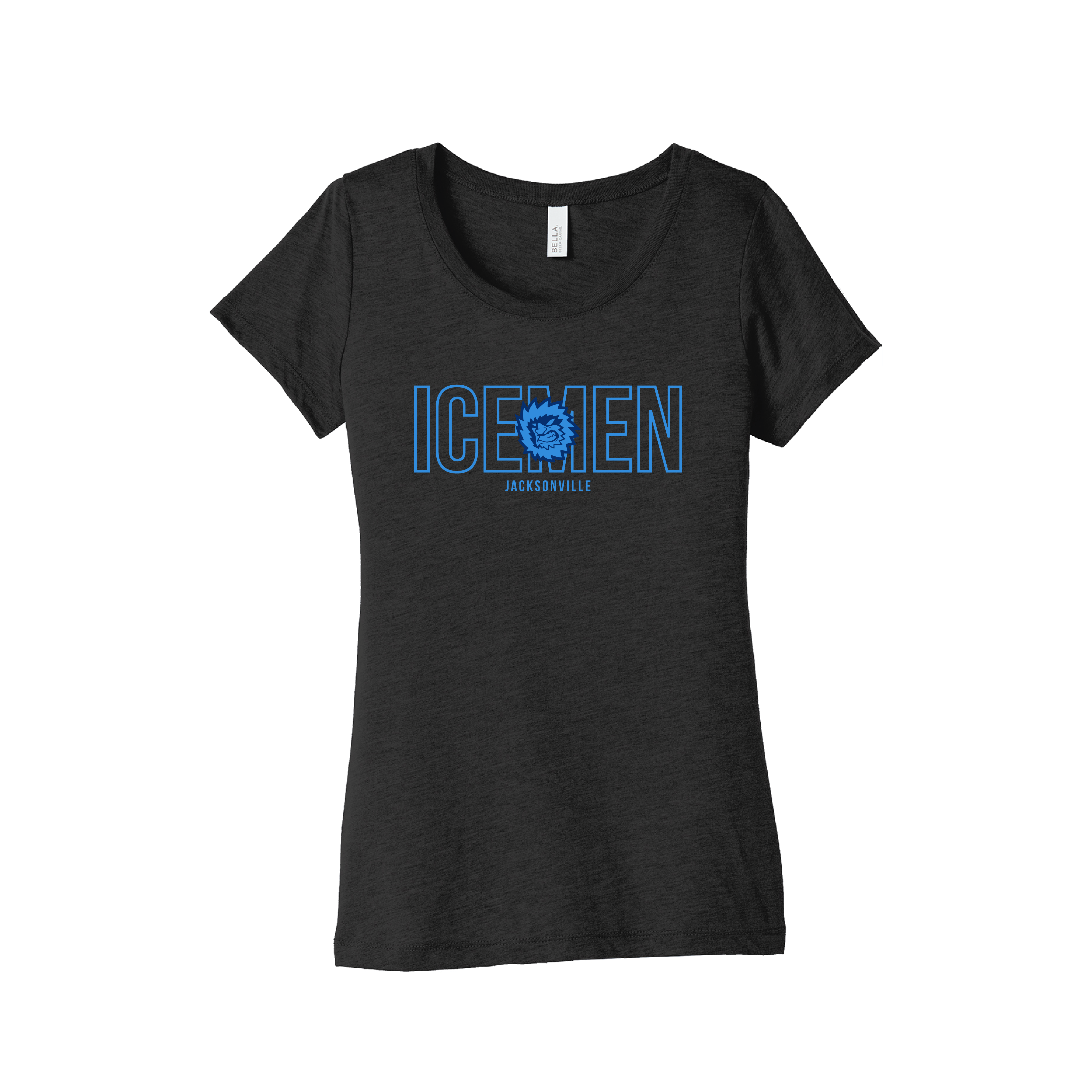 Jacksonville Icemen Women's Black Heather Triblend Tee