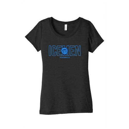 Jacksonville Icemen Women's Black Heather Triblend Tee