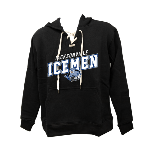 Jacksonville Icemen Black Primary Text Lace Hoodie