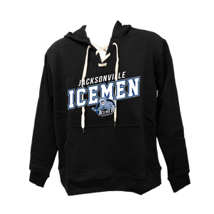 Jacksonville Icemen Black Primary Text Lace Hoodie