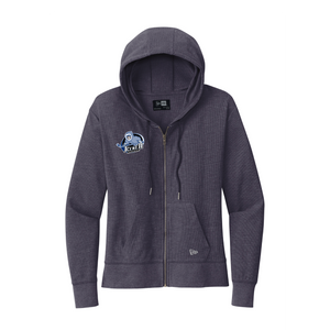 Jacksonville Icemen Women's Black/Heather New Era Thermal Full-Zip Hoodie