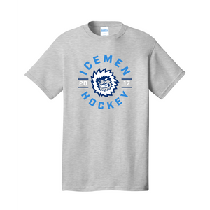 Jacksonville Icemen Ash Core Circle Graphic Cotton T-Shirt