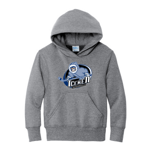 Jacksonville Icemen Women's Charcoal Sueded Fleece Crop Hooded Sweatshirt