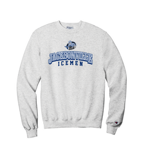 Jacksonville Icemen Steel Grey Champion Powerblend Crewneck Sweatshirt