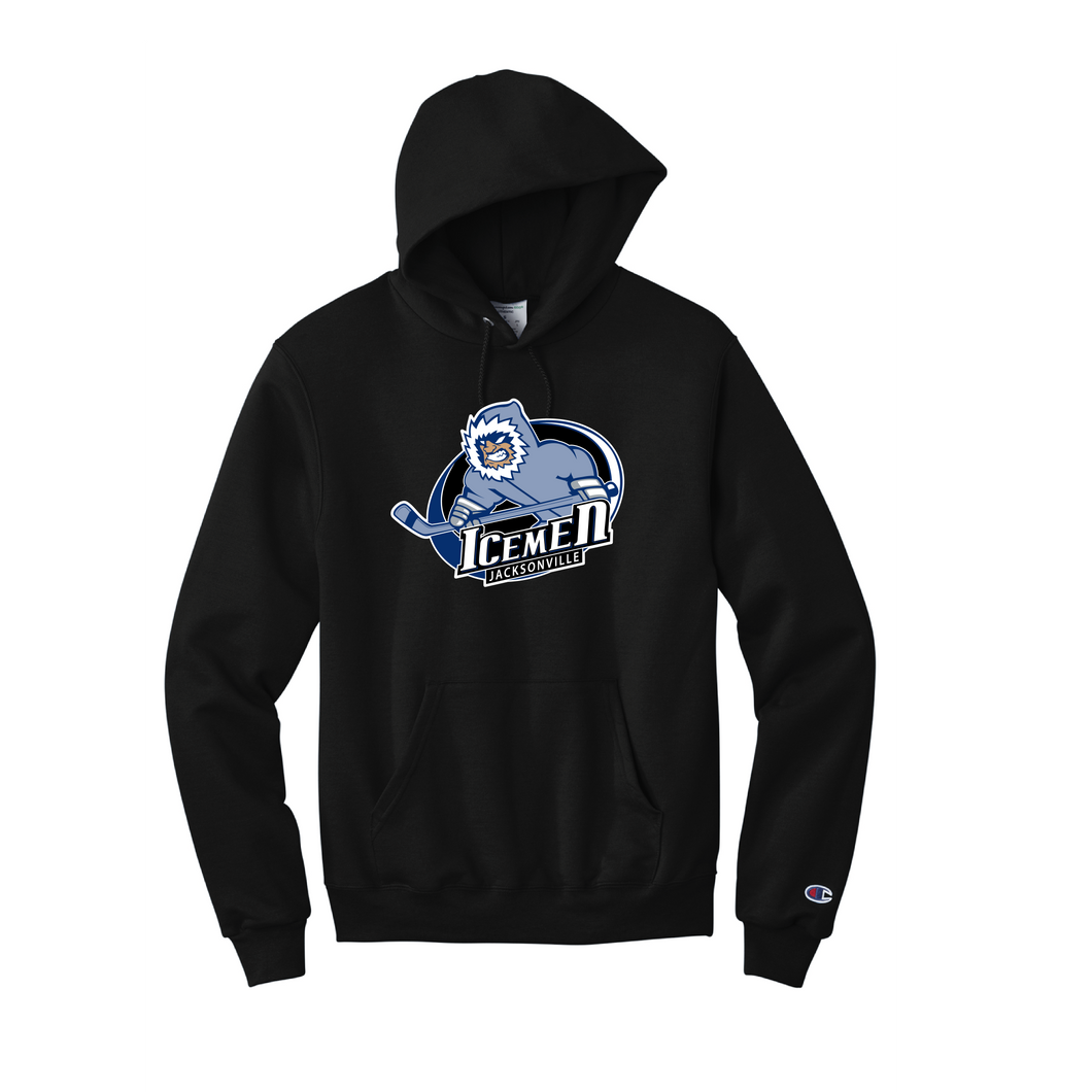 Jacksonville Icemen Black Champion Powerblend Primary Logo Pullover Hoodie