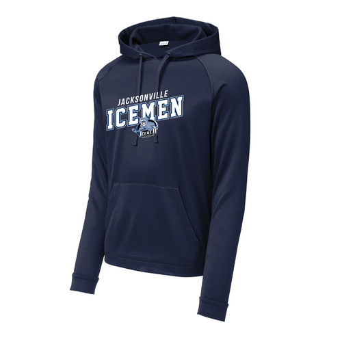 Jacksonville Icemen Navy Sport-Tek Re-Compete Fleece Pullover Hoodie