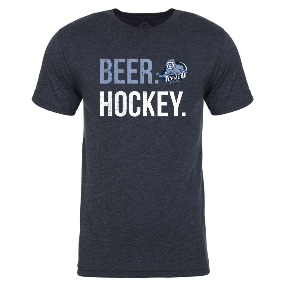 Jacksonville Icemen Beer Hockey Tee