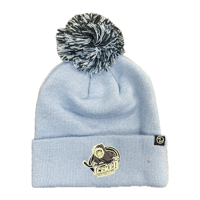 Jacksonville Icemen Light Blue/ Navy Pom Beanie