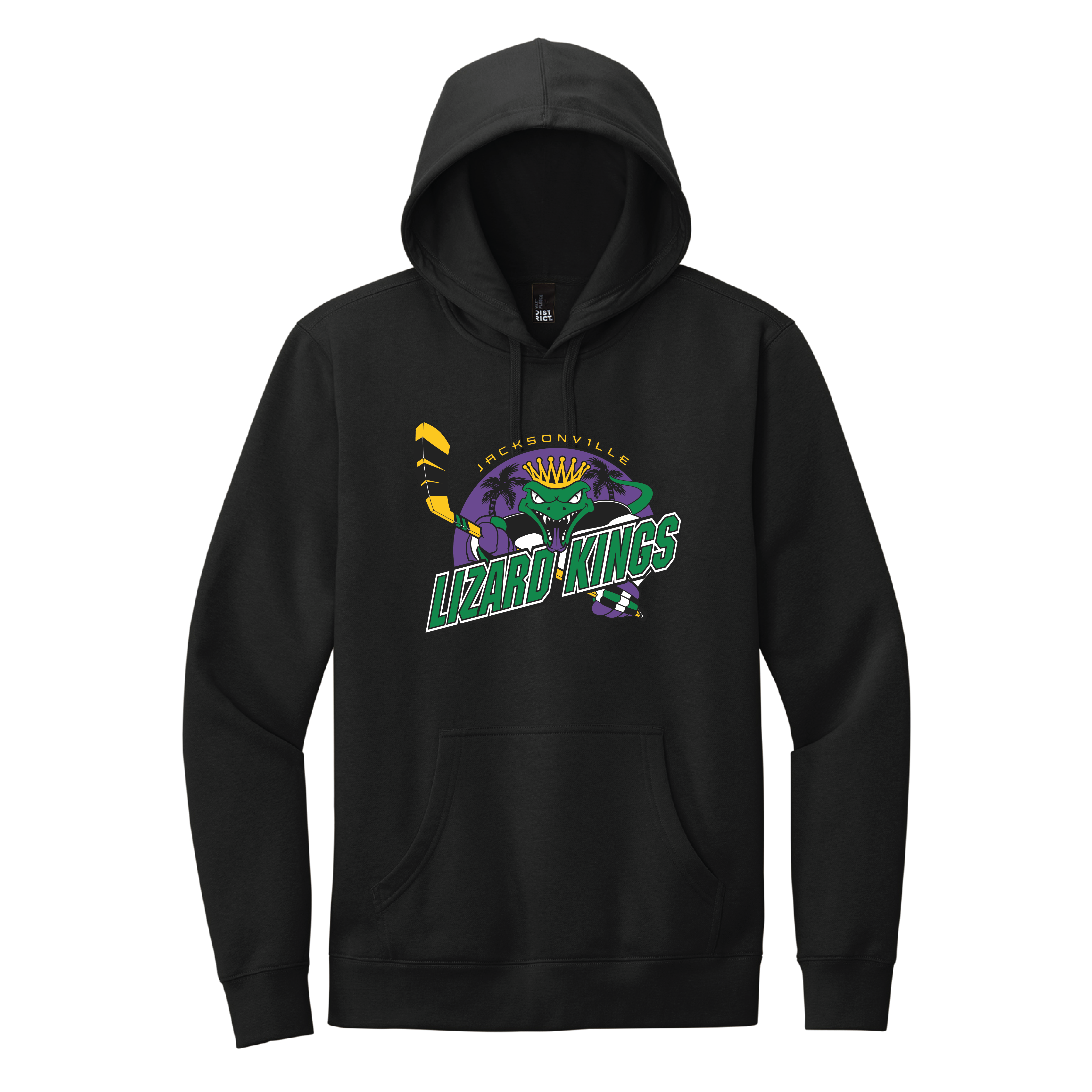 Lizard Kings Black Retro Jersey Graphic Hoodie