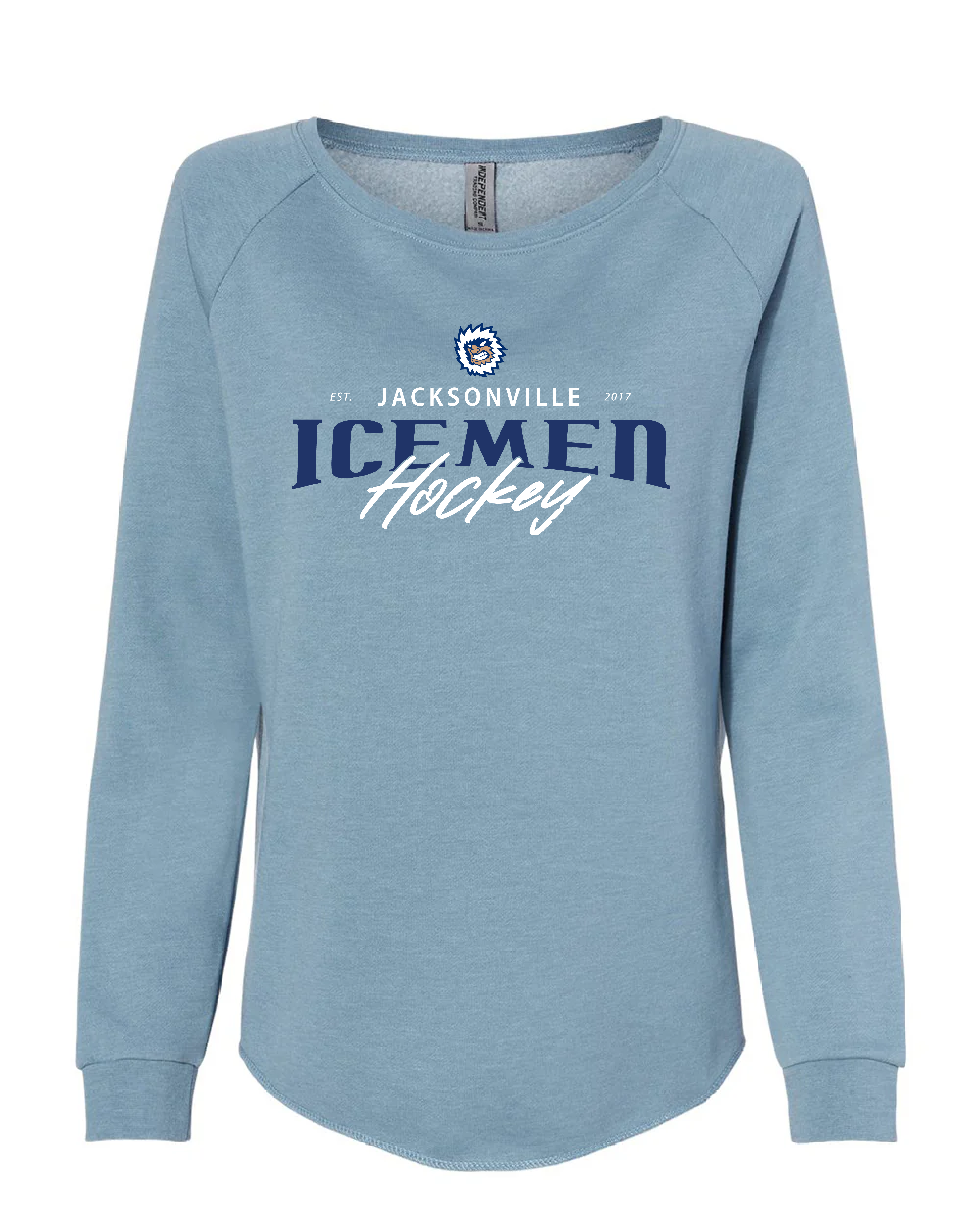 Jackskonville Icemen Women's Misty Blue 18 Crewneck
