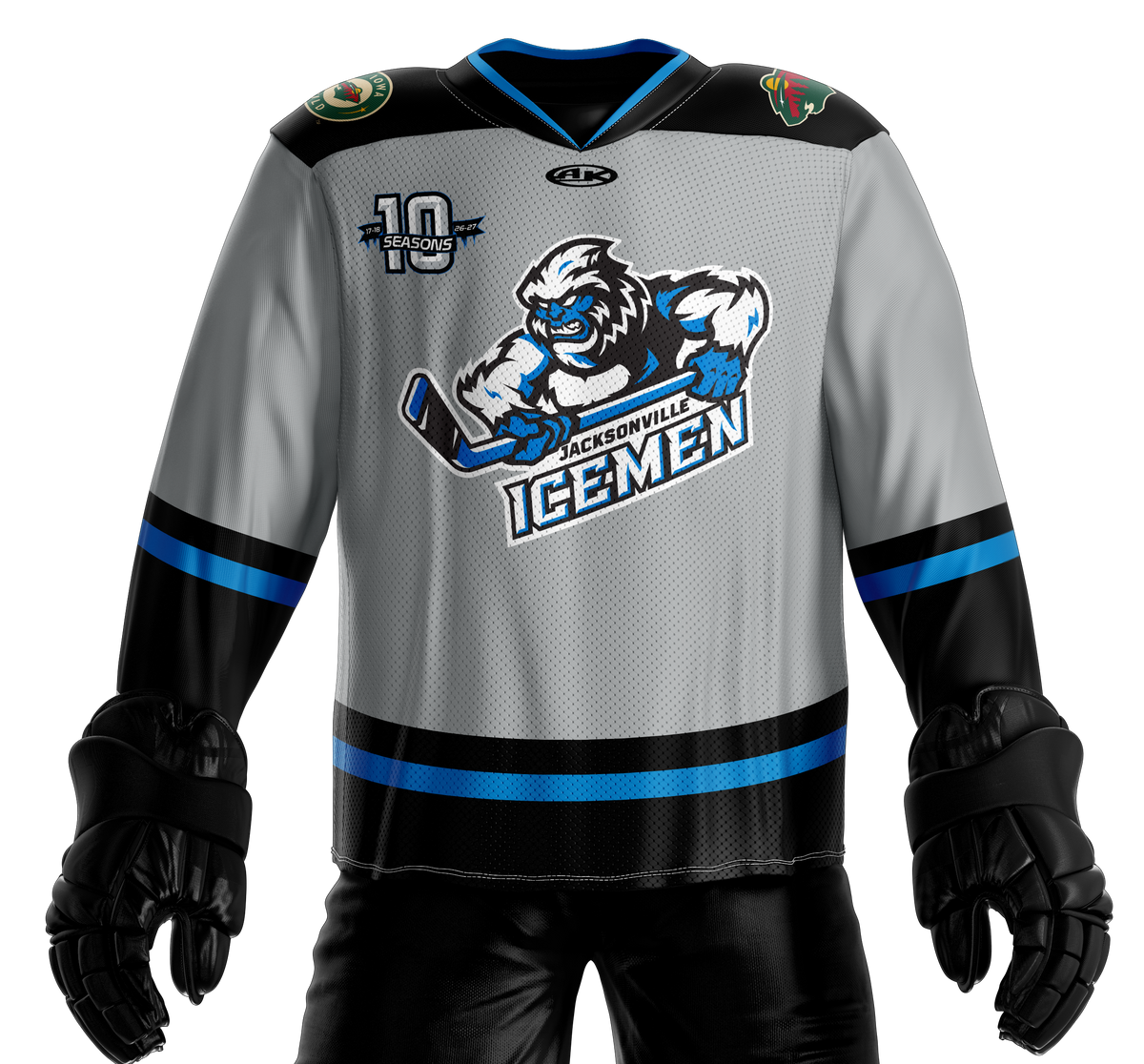 Jacksonville Icemen 26-27 Grey Away Adult Jersey
