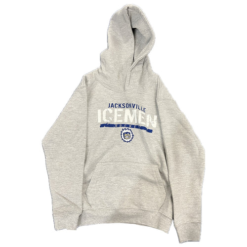 Jacksonville Icemen Heather Grey Youth Hooded Sweatshirt