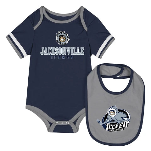 Jacksonville Icemen Colosseum Infant Onesie & Bib Set