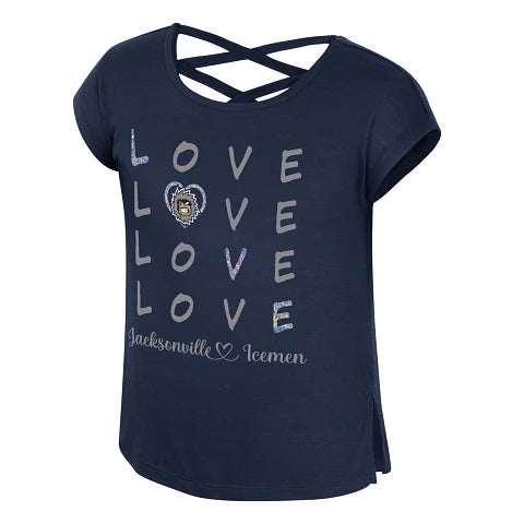 Jacksonville Icemen Colosseum Girls Ember Cross Back Tee