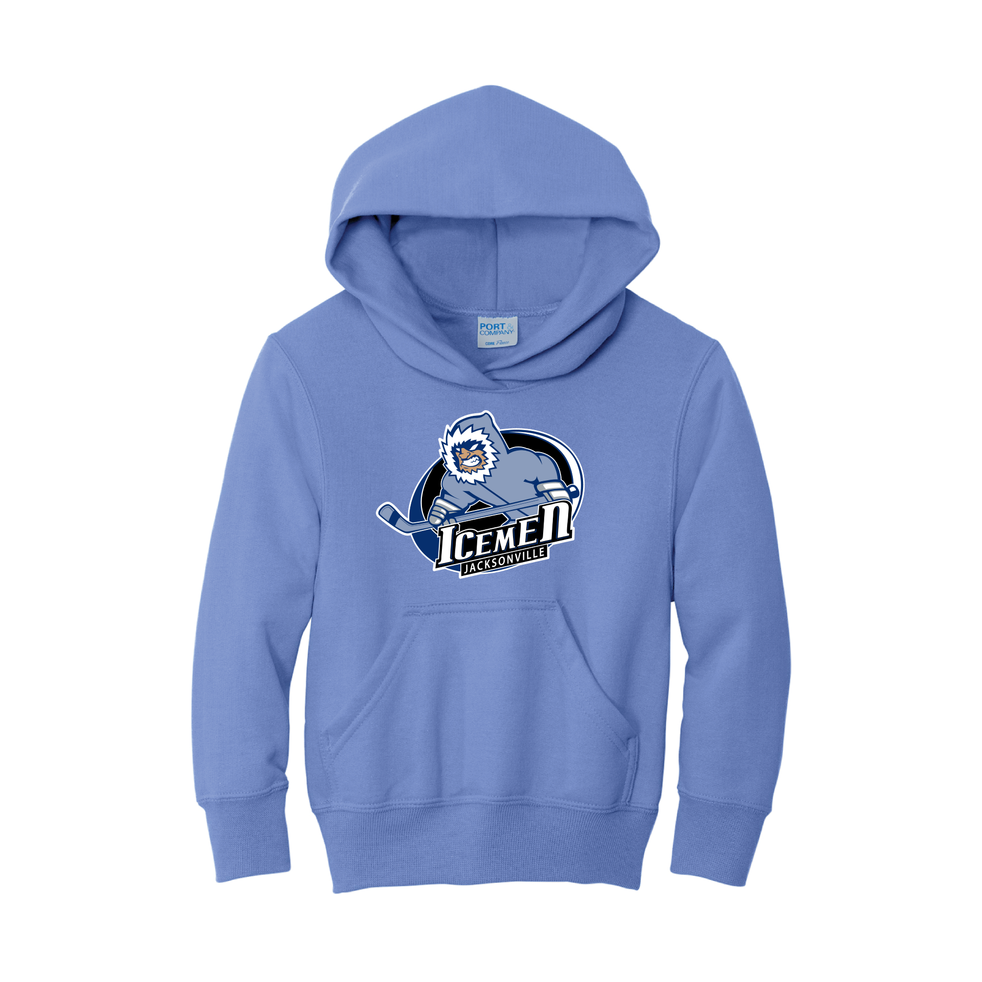 Jacksonville Icemen Youth Blue Primary Logo Hooded Sweatshirt