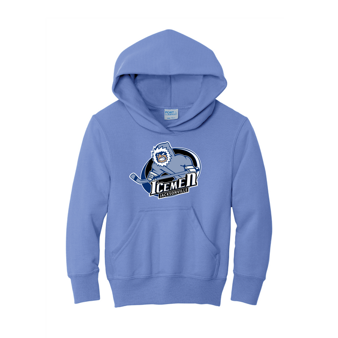 Jacksonville Icemen Youth Blue Primary Logo Hooded Sweatshirt