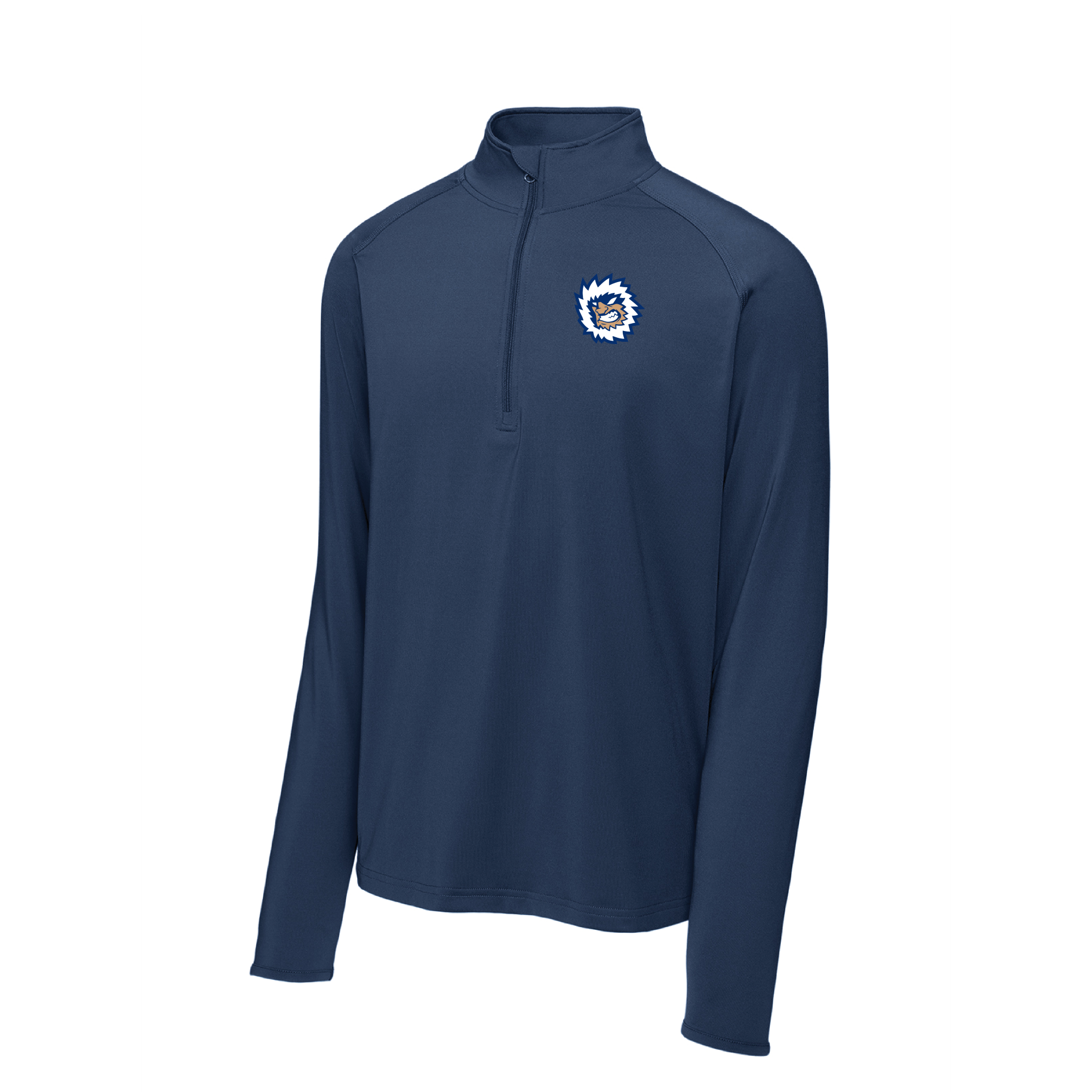 Jacksonville Icemen Navy Embroidered Head Logo Sport-Tek Stretch 1/4-Zip Pullover