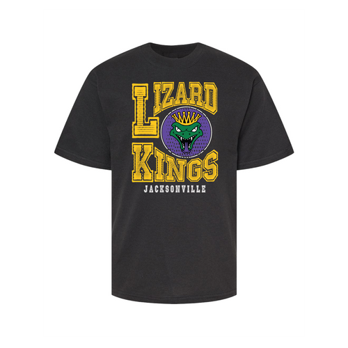 Lizard Kings Black Retro Mesh Graphic Tee