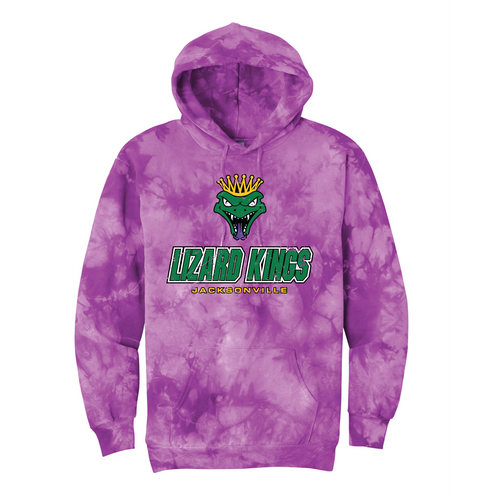 Lizard Kings Purple Tie Dye Stacked Logo Hoodie