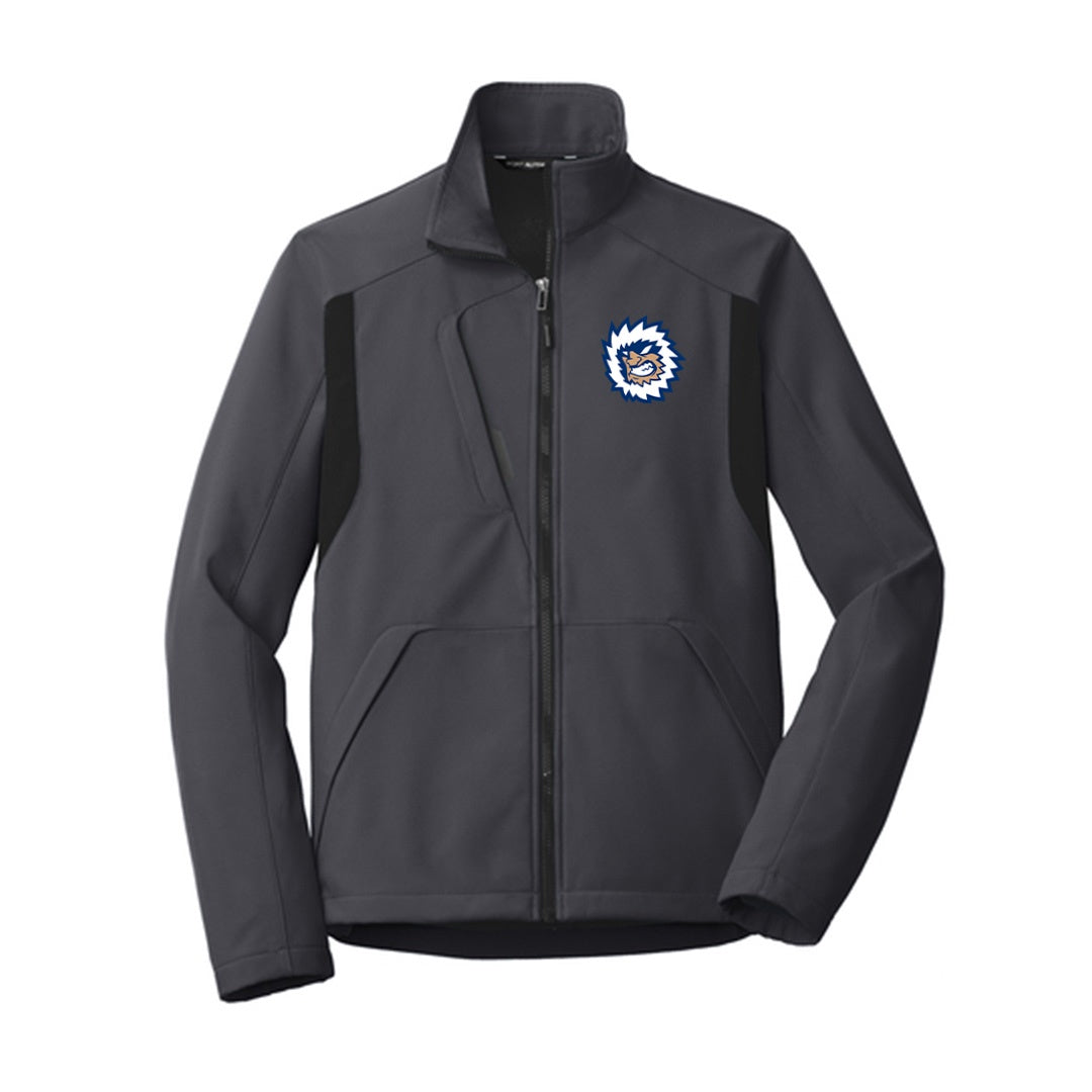 Icemen Gry/Blk Soft Shell Secondary Patch Jacket