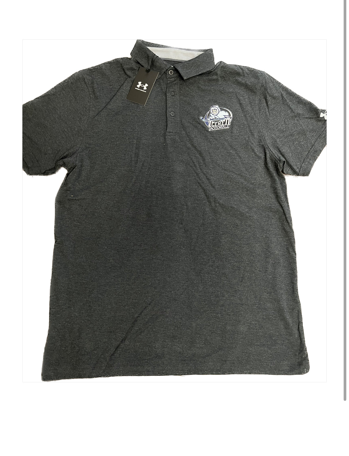Jacksonville Icemen Under Armour Grey Cotton Polo