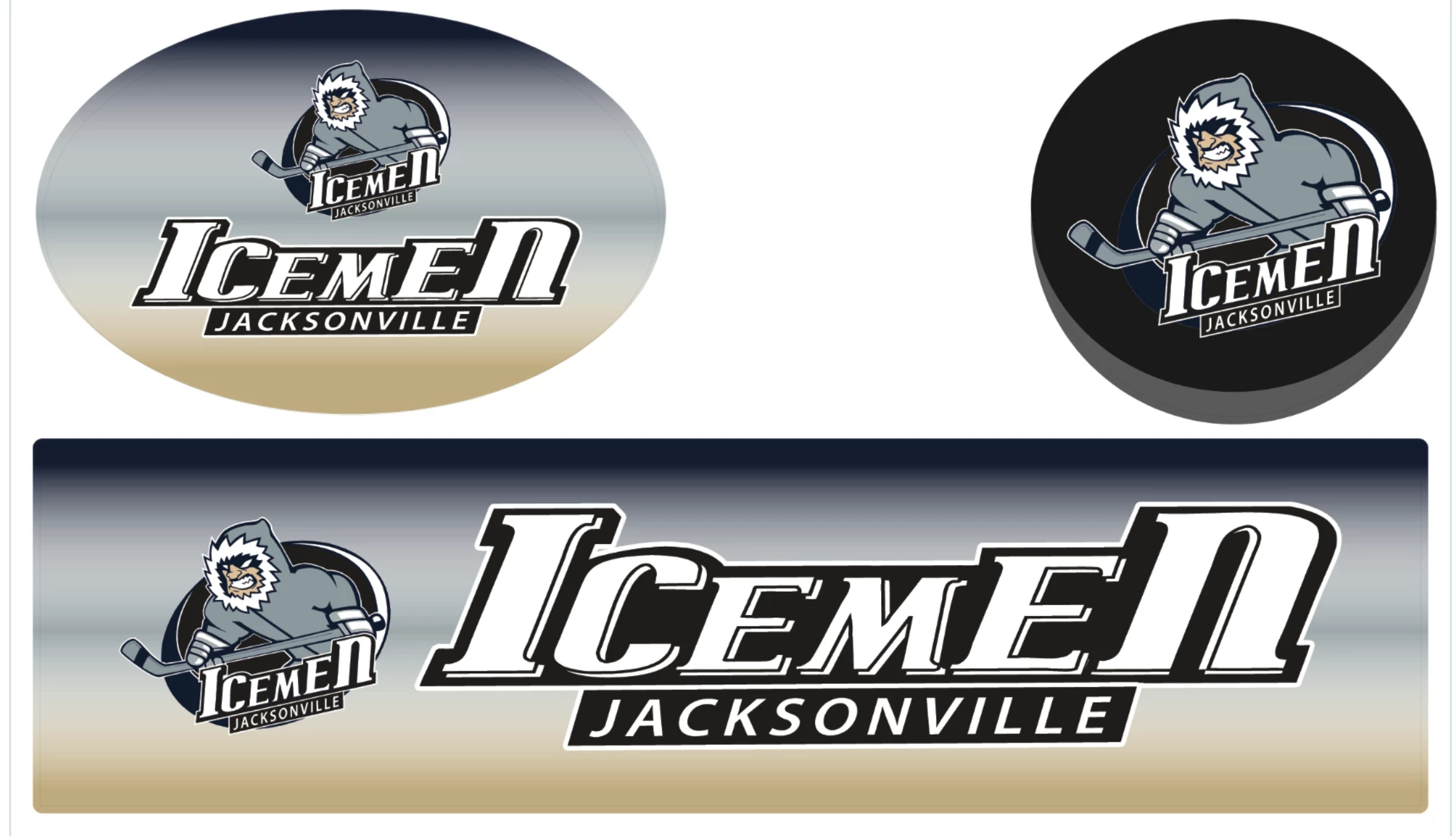 Jacksonville Icemen Car Stickers